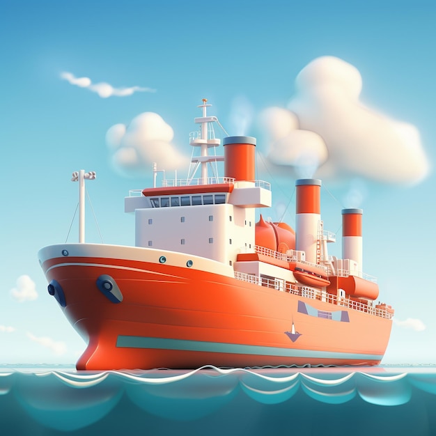 Cartoon Oil Tanker 3D (Tancador de Petróleo em 3D)