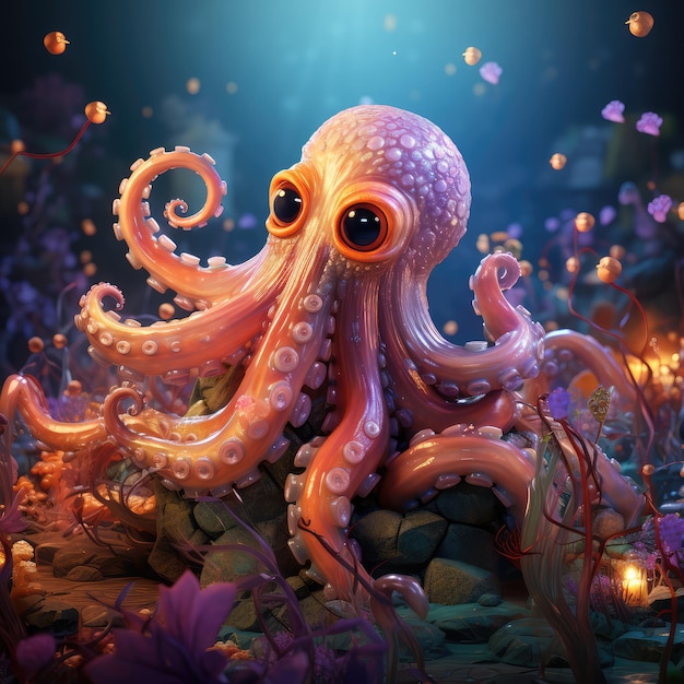 Cartoon-Oktopus-Illustration