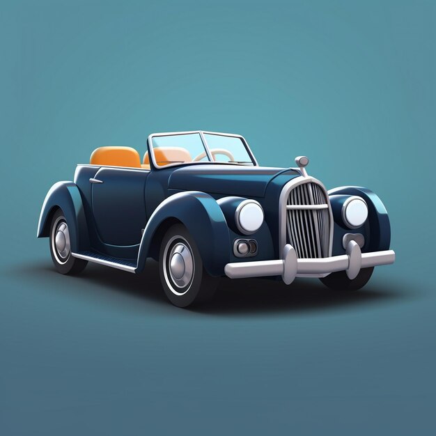 Cartoon-Oldtimer 3D