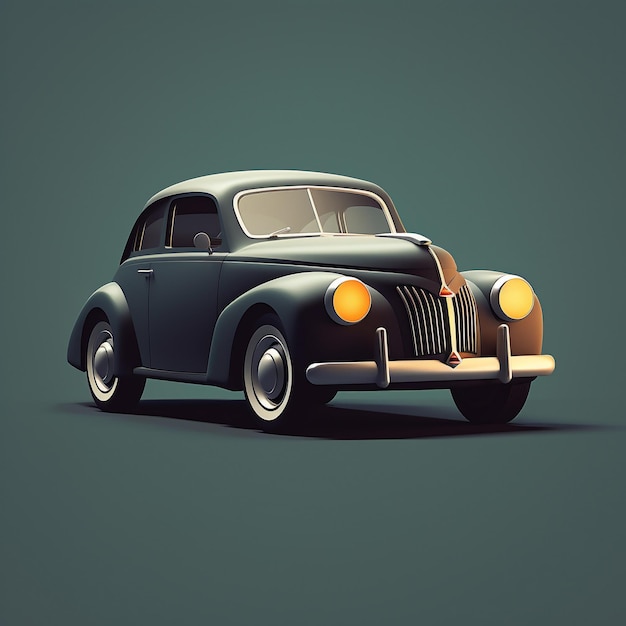 Cartoon-Oldtimer 3D