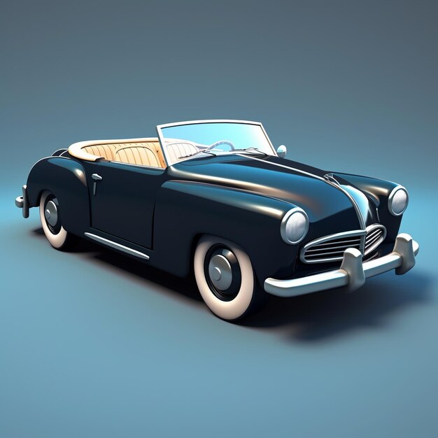 Cartoon-Oldtimer 3D