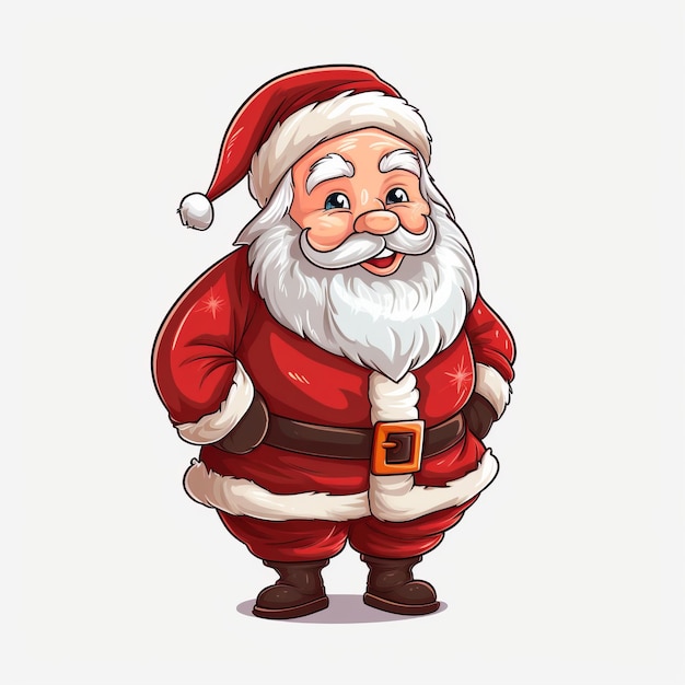 Cartoon Papai Noel Um simples sem fundo 4K Imagem vetorial Delight