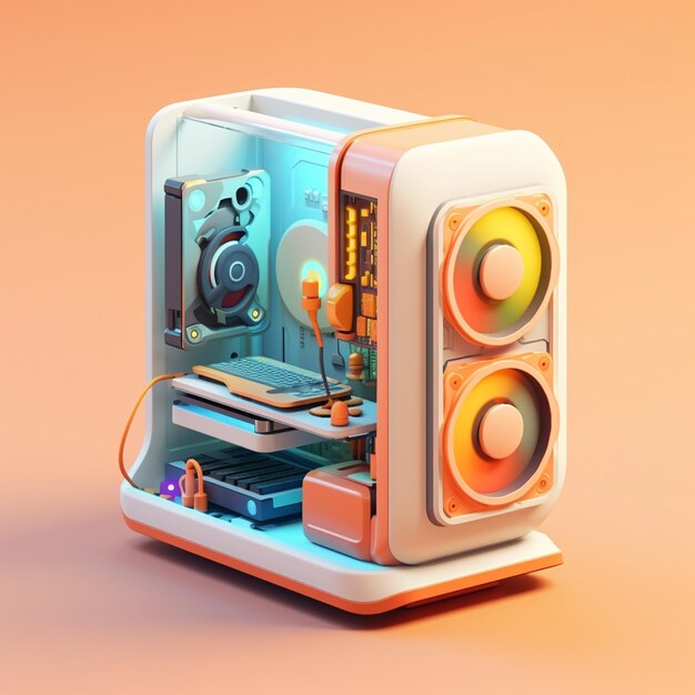 Cartoon-PC-Computer 3d