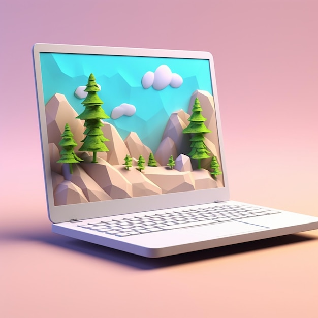 Cartoon-PC-Computer 3d