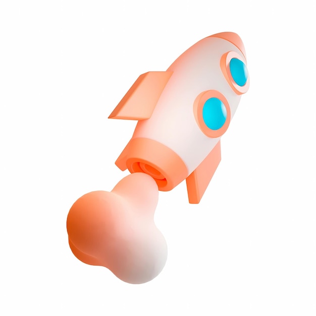 Cartoon-Raketenstart