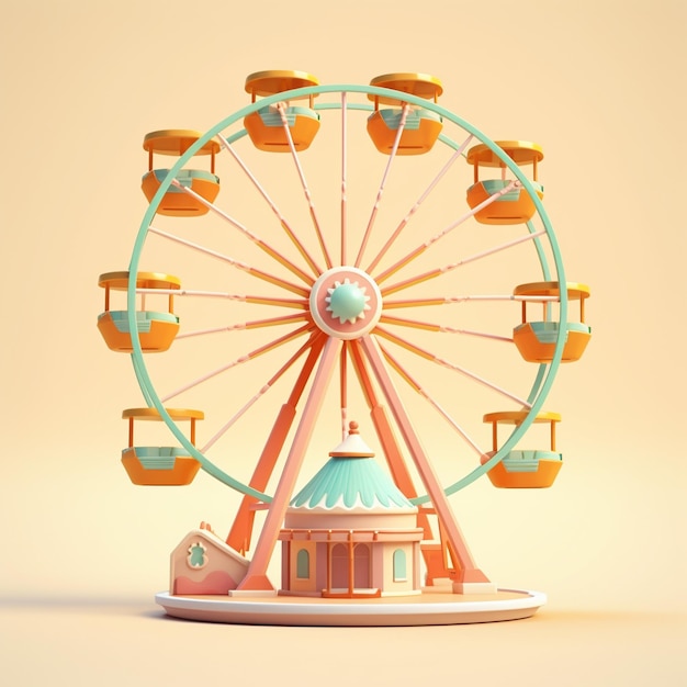 Cartoon-Riesenrad 3D