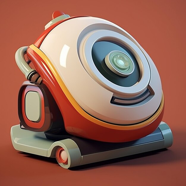 Cartoon-Roboter-Staubsauger 3d