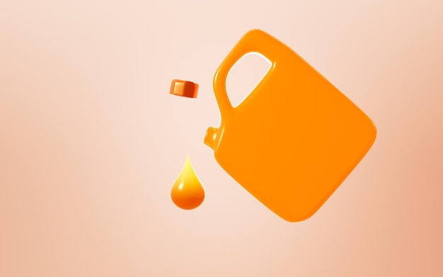 Cartoon tanque de gasolina modelo de tambor de gasolina renderização 3D
