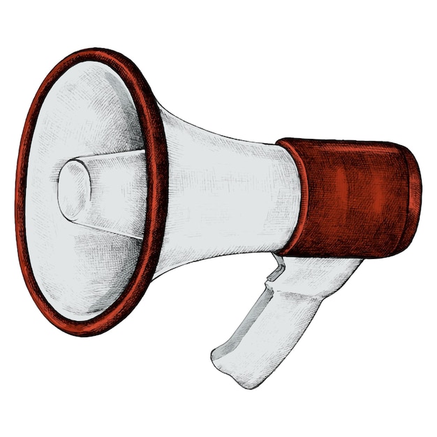 Cartoon vermelho megafone clipart png