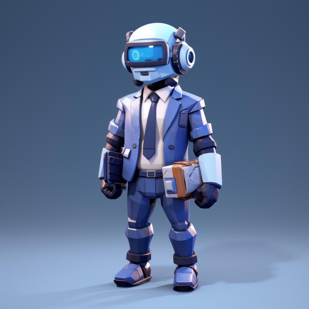 Cartoonish 3D Robot Character Design für das Fortnite-Spiel