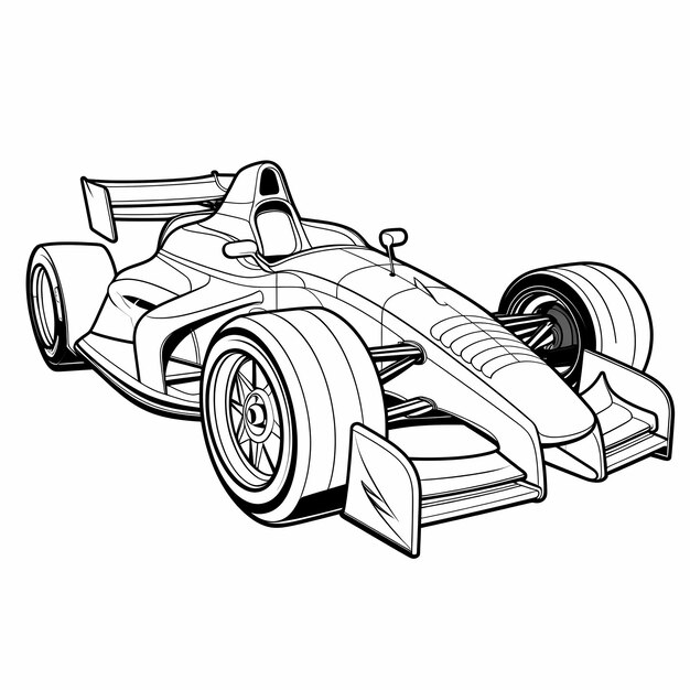 Desenho de Carro de corrida para Colorir - Colorir.com