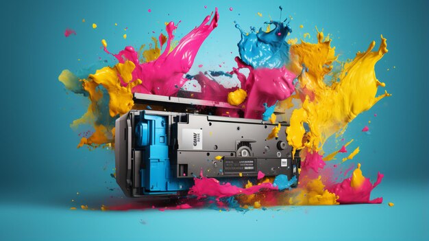 Foto el cartucho de impresión cmyk