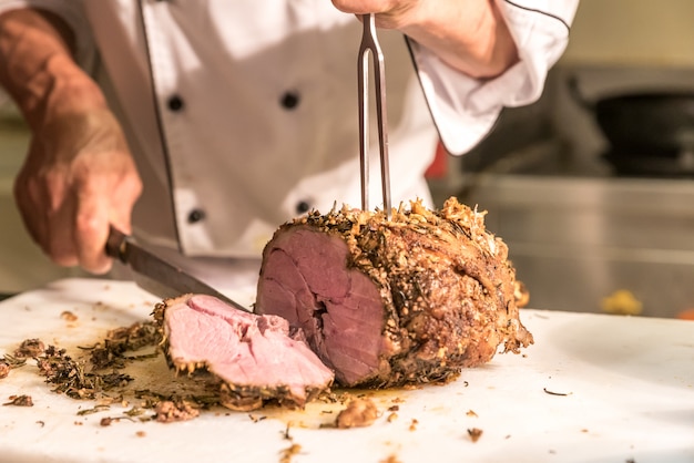 Carving Wagyu Rindfleisch