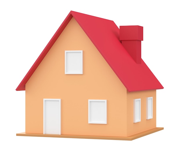 Casa en 3D Ilustración de la casa en 3D