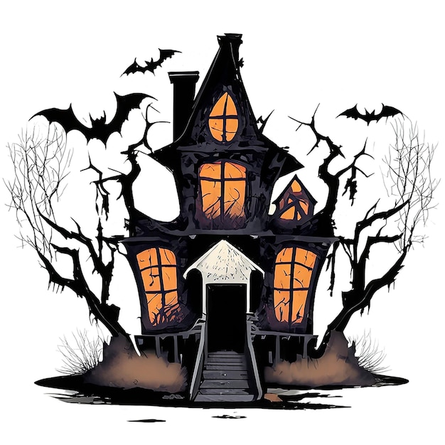 Casa abandonada de Halloween