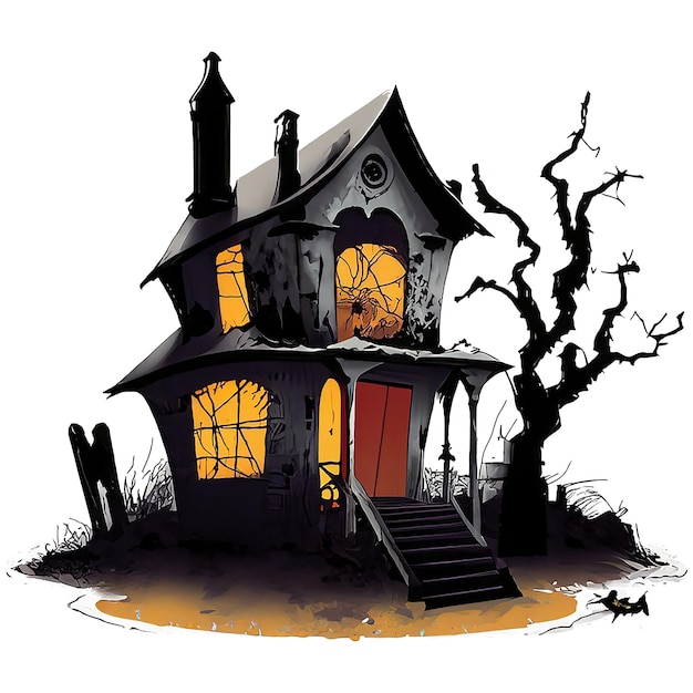 Casa abandonada de Halloween