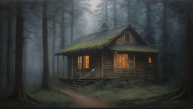 Casa abandonada de Halloween en Misty Forest