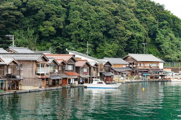 Casa de agua tradicional de Ine Cho de Kioto