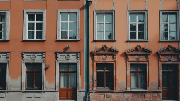 casa antigua fachada de un edificio fachada de una casa IA generativa