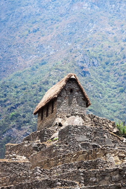 Casa antigua en Machu Picchu