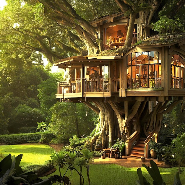 Casa en el árbol de lujo