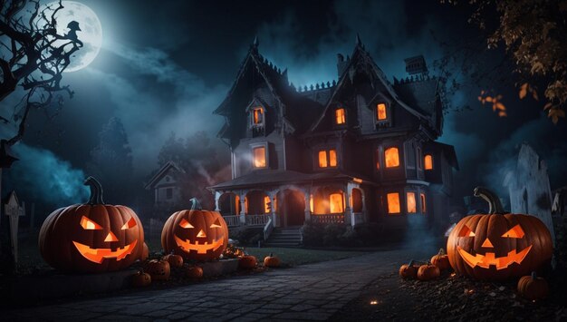 La casa asustadiza de Halloween