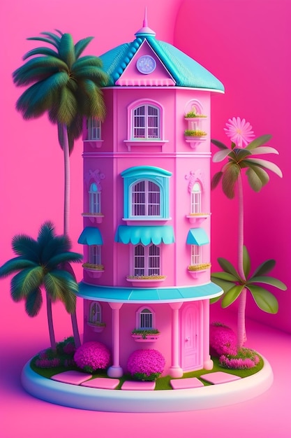 La casa de barbie de varios niveles