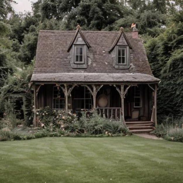 casa de brujas en un jardín demasiado grande