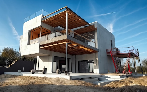 Foto casa en construcción proyecto de construcción generativa ai