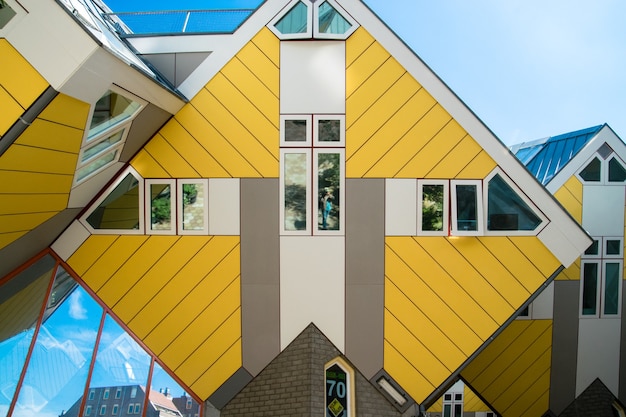 Casa cúbica tradicional en Rotterdam, Países Bajos