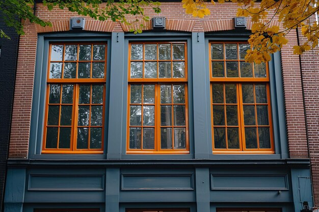 Casa de Amsterdã com janelas