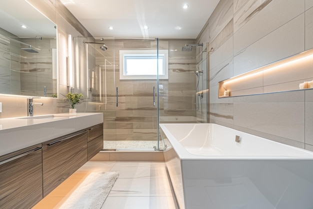 casa de banho moderna renovando k foto real
