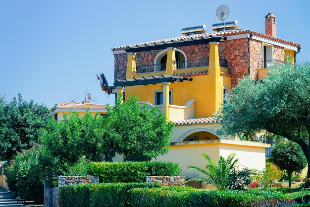 Casa de campo na província de Cagliari, na ilha da Sardenha, na Itália. Distrito urbano