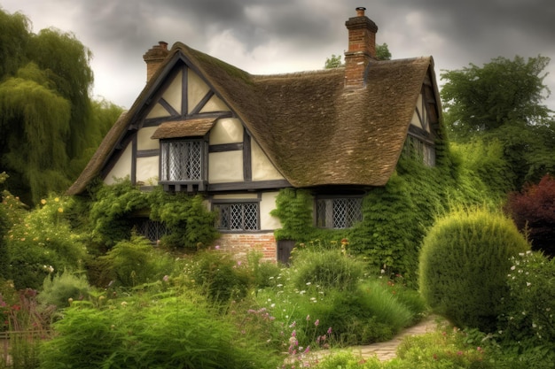 Casa de campo Tudor Inglês antigo rural Gerar Ai