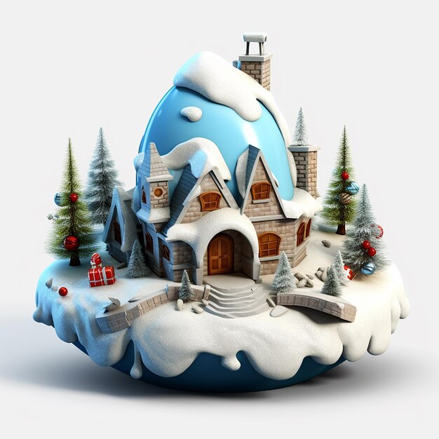 Casa de inverno do globo de neve