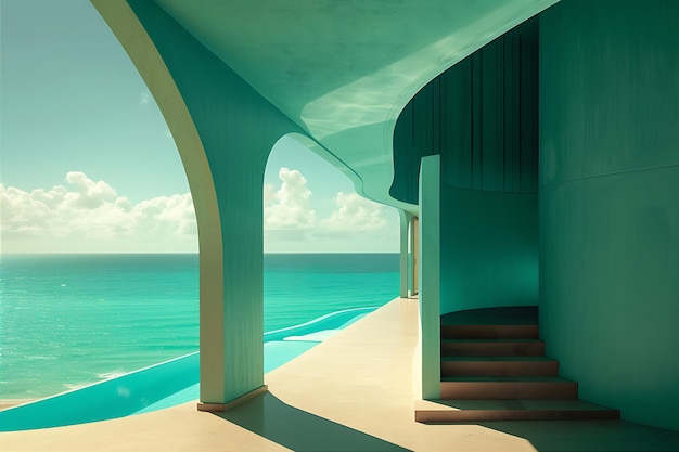 Foto casa de luxo à beira-mar em miami dade