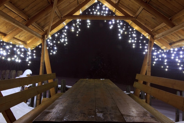 Casa de luxo com luzes de natal