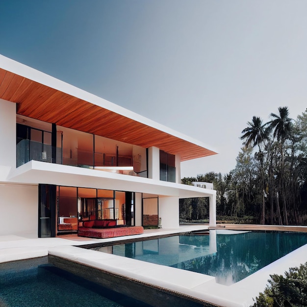 casa de luxo moderna com piscina