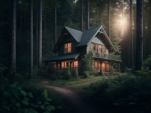 Casa de sonho na selva