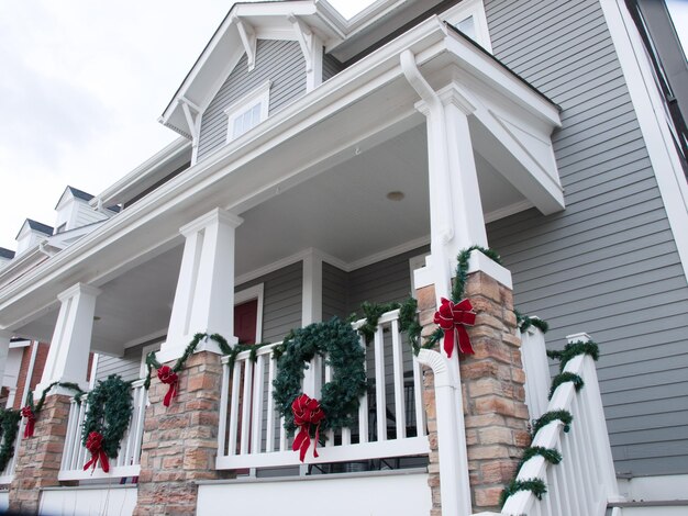 Casa decorada para las vacaciones de invierno.