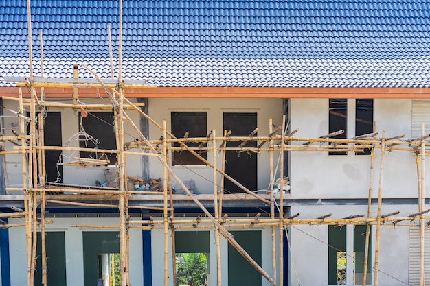 Foto casa em construção.