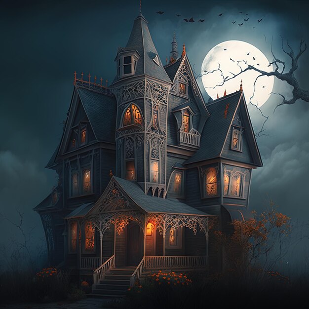 La casa espeluznante de Halloween