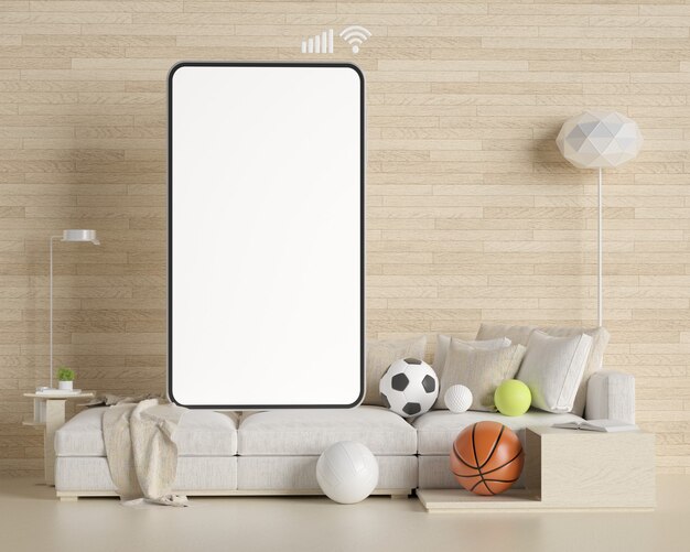 Casa esportiva de smartphone de futebol