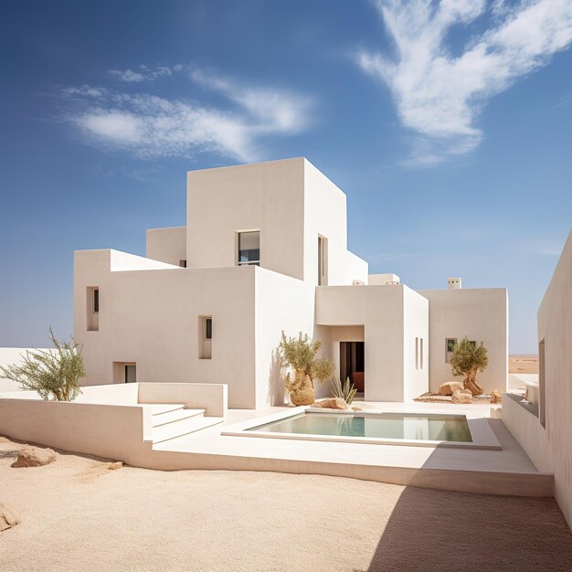 La casa está construida en el desierto por persona.