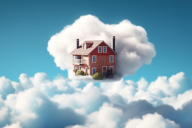 Casa Flutuando nas Nuvens Serenidade e Elevated Living Generative AI