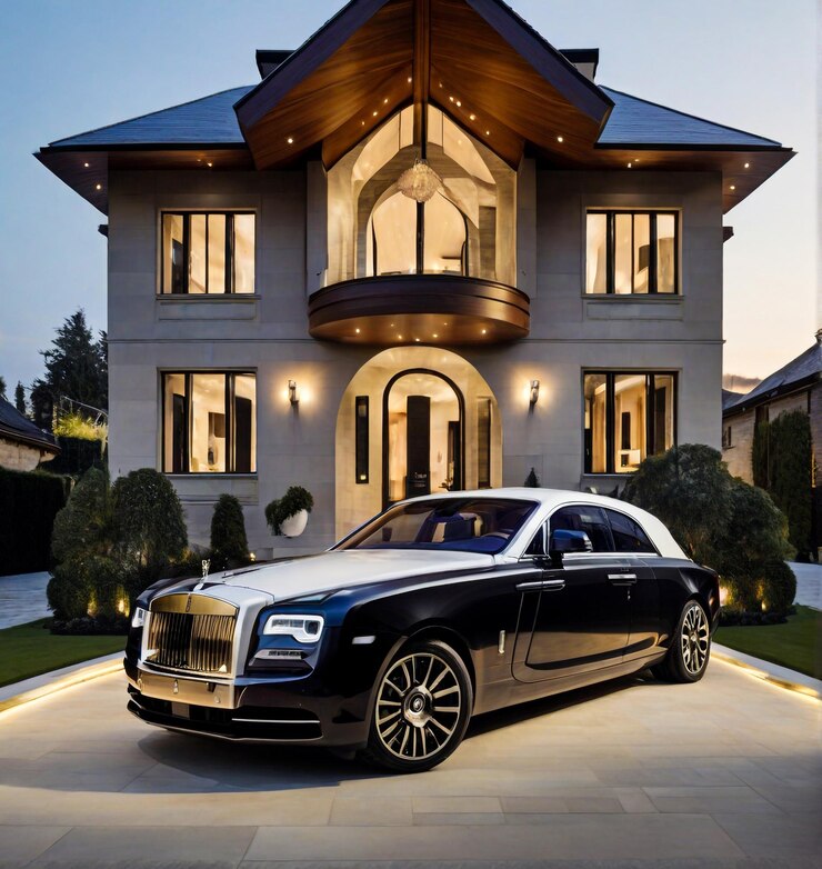 Foto casa frente al nuevo rolls royce