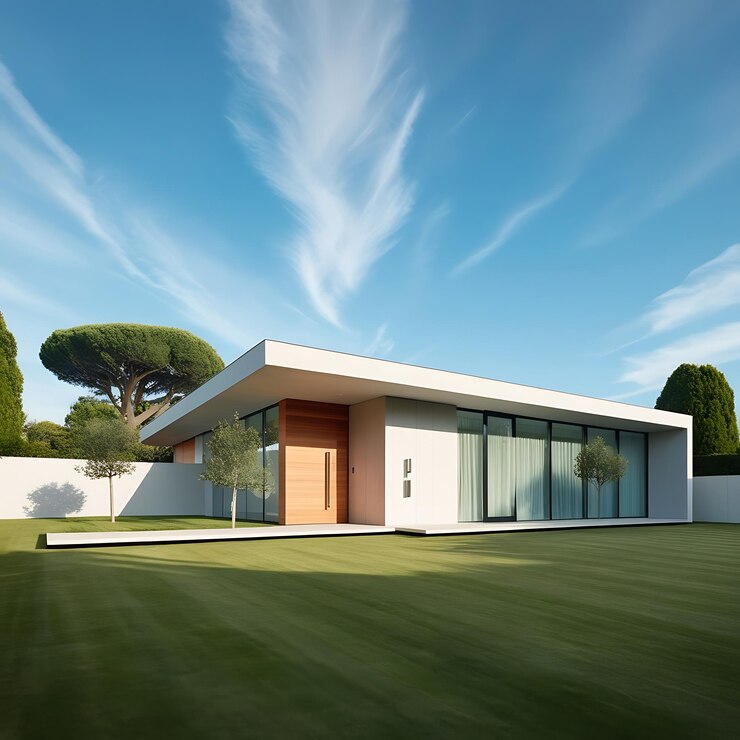una casa con una gran ventana que dice la casa