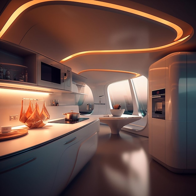 Foto casa inteligente futurista alta realista nenhum texto lates design
