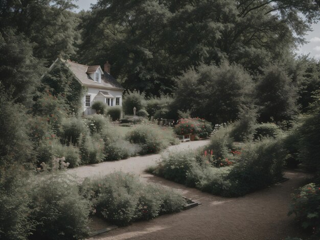 Casa de jardín con IA generativa