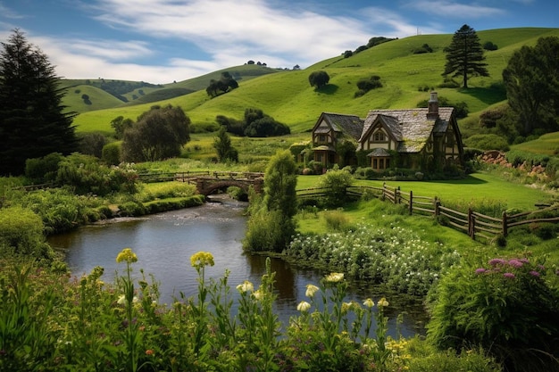 Una casa junto al lago